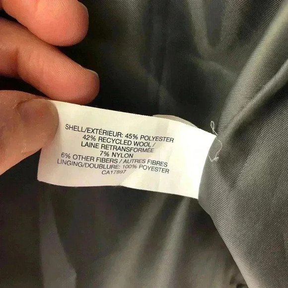 GAP Factory Grey Wool Blend Hooded  Pea Coat Sz XS - Picture 11 of 16